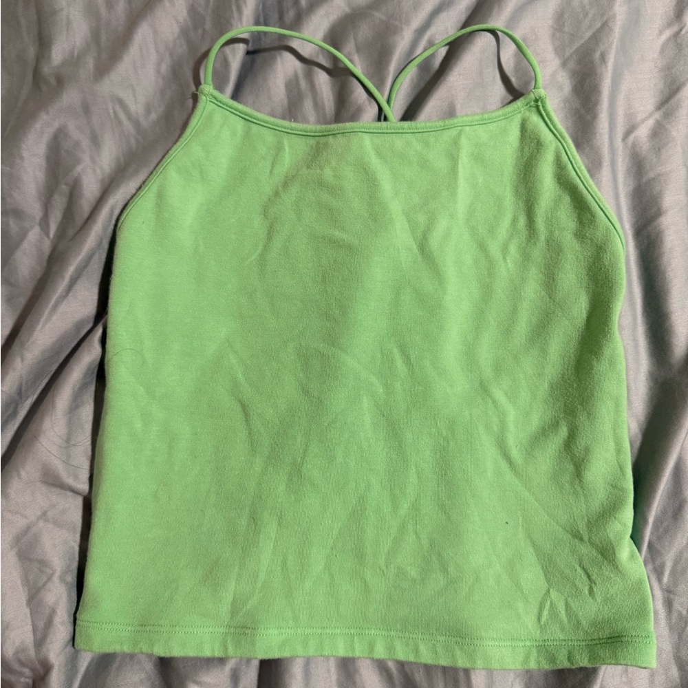 american eagle strappy back kelly green tank top size small
